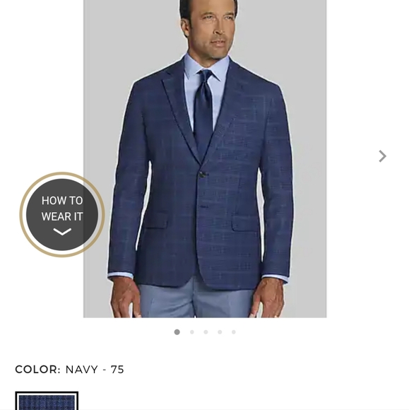 Blue Wool Plaid Blazer, NWOT - Picture 7 of 7